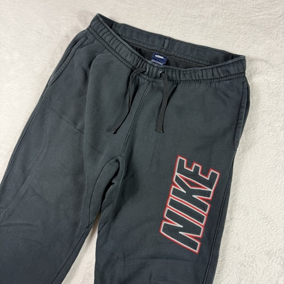 Vintage Nike Joggers Men Medium Black Sweatpants Logo Outdoor Workout Sportswear - Picture 5 of 15